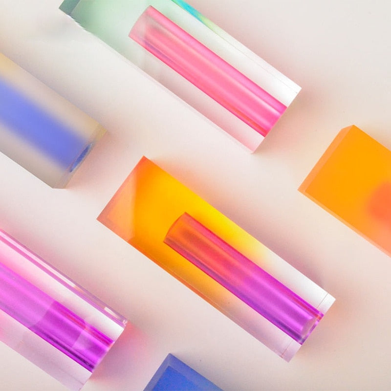 Moderne Prisma-Acrylvase - Regenbogenfarben Zylinder für Kreative Blumenarrangements 3