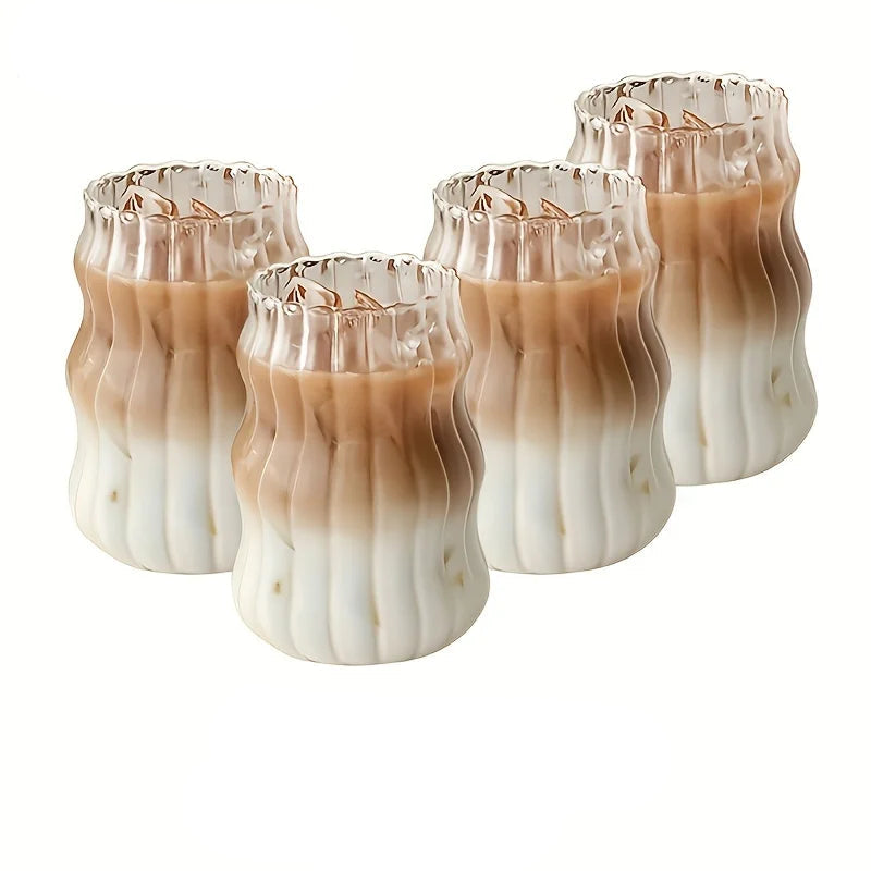 Moderne Transparente Glasbecher - Set von 6 Wärmebeständige Tumbler für Tee, Saft und Kaffee 10