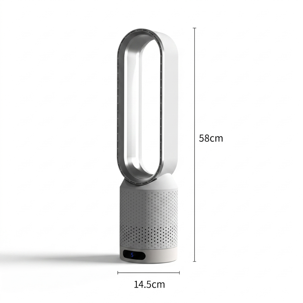 Moderner Flügelloser Luftkühler 3-in-1 – Kompakte LED-Oszillation für Schlafzimmer und Wohnzimmer