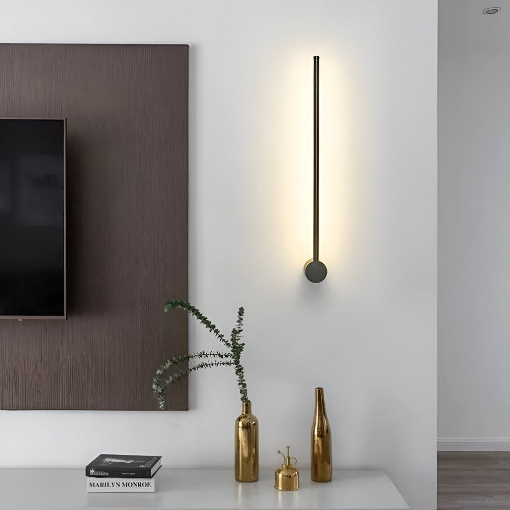 ModiStrip Wandleuchte - Minimalistische Schwarze Linien Wandleuchte Innen - LED Beleuchtung