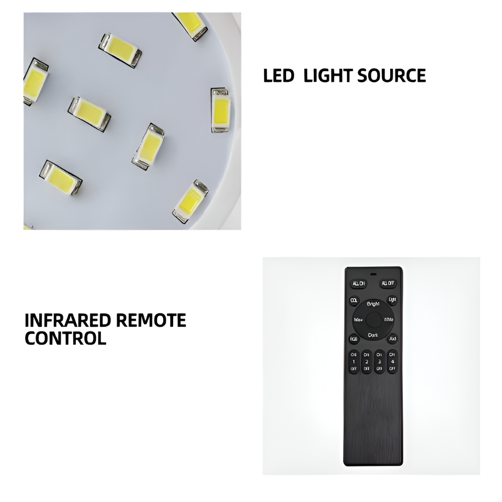 MonoQuad Wandleuchte - Metallic Schwarz Weiß Quadratische LED Wandbeleuchtung