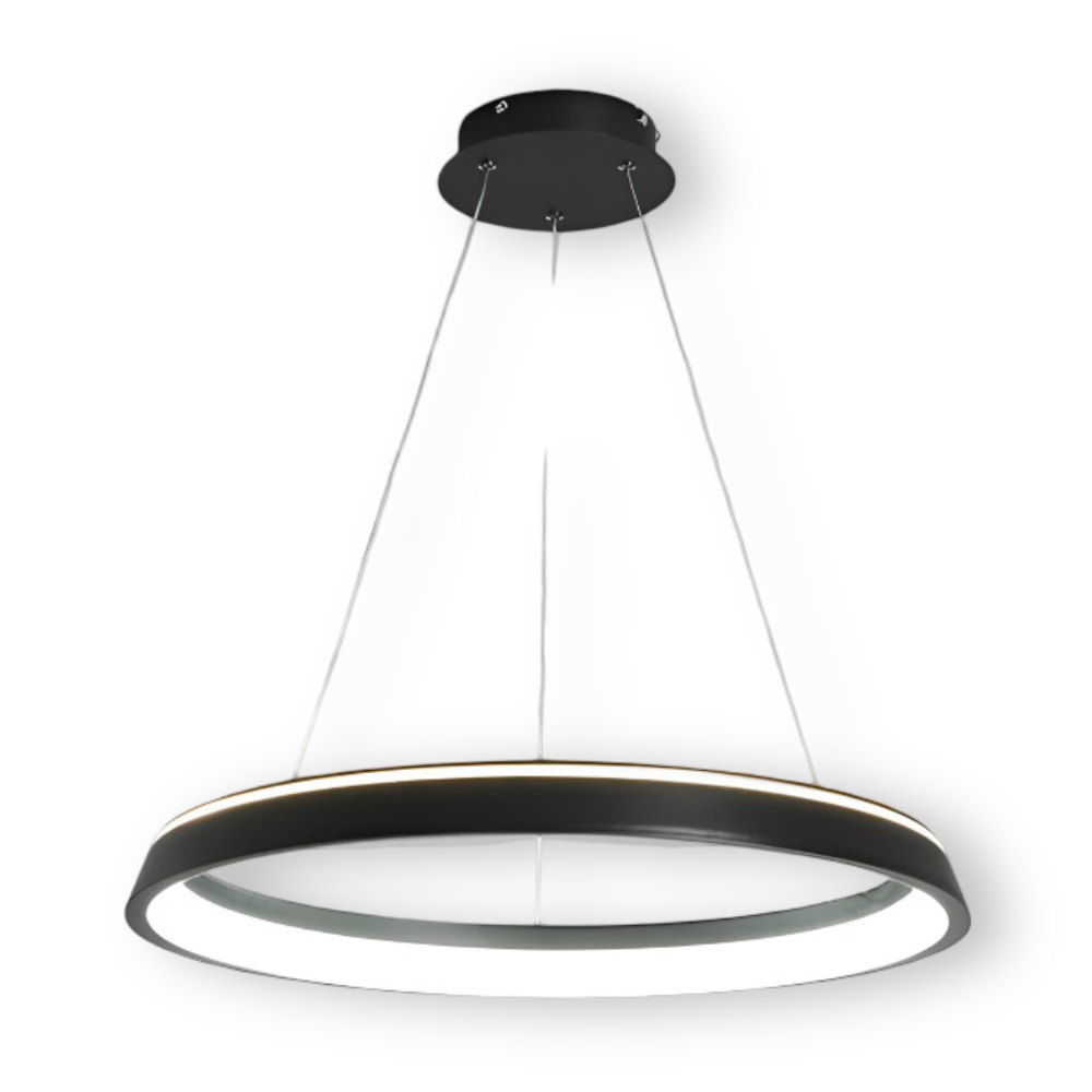 MonoRing Pendelleuchte - Minimalistische Schwarze & Weiße Runde Hängelampe
