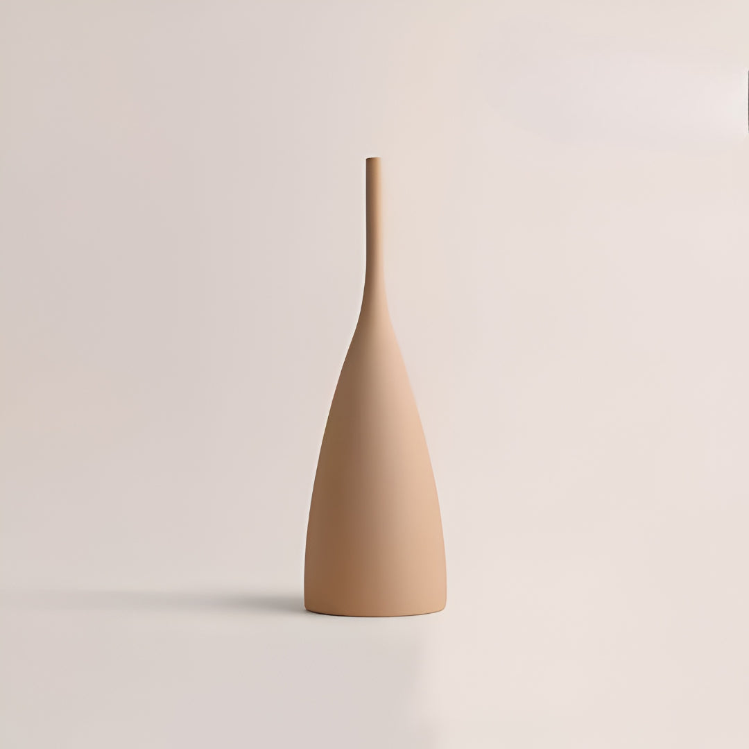 Morandi-Stil Handgebürstete Keramikvase - Elegante Weiße Porzellan Blumenvase für Stilvolle Dekoration