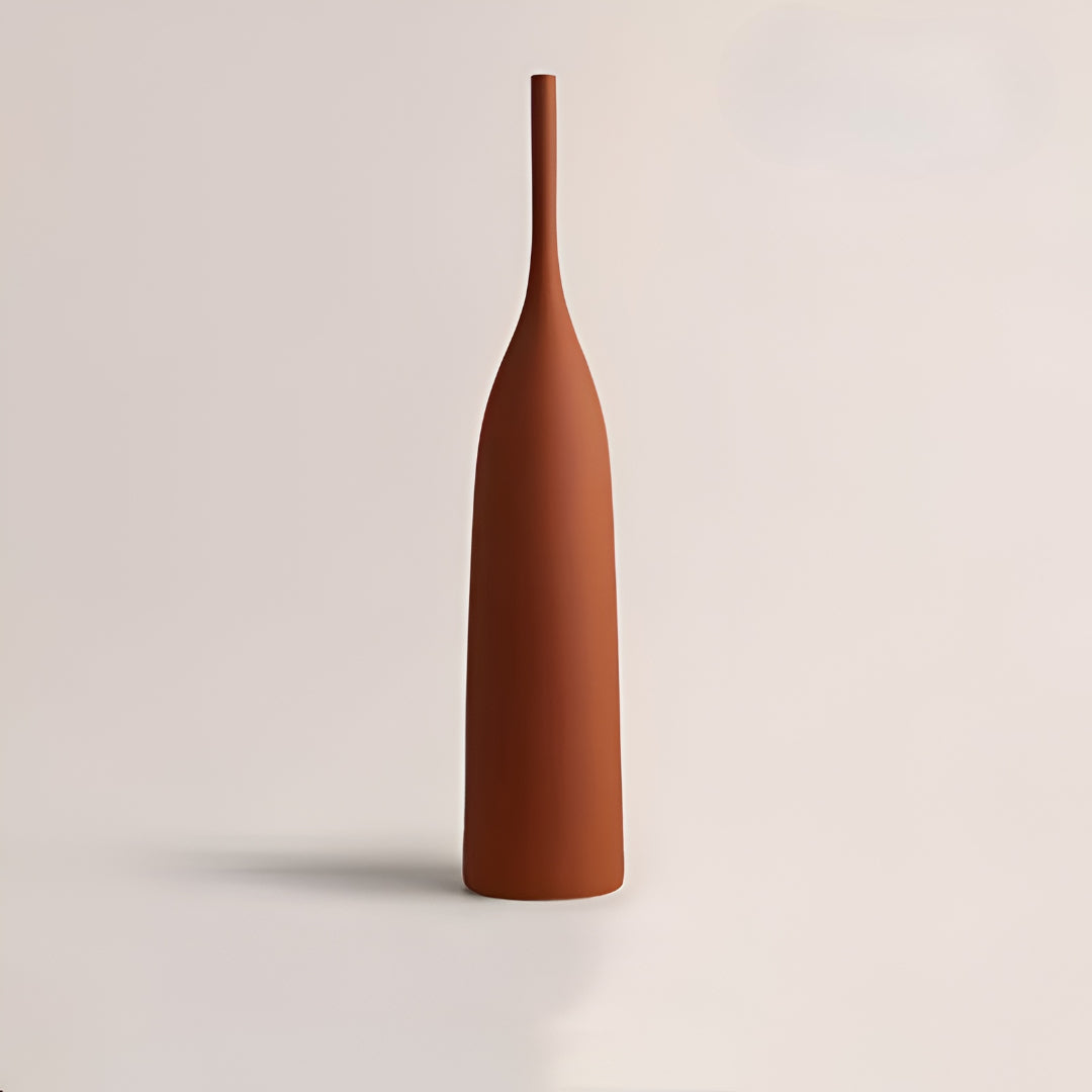 Morandi-Stil Handgebürstete Keramikvase - Elegante Weiße Porzellan Blumenvase für Stilvolle Dekoration