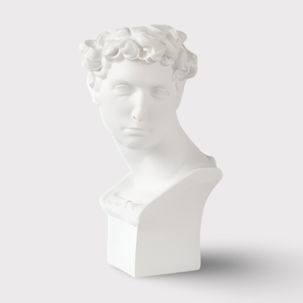 Mythischer Blumentopf - Griechischer Kopf Übertopf - Gesicht Pflanztopf - Griechischer Kopf Statue