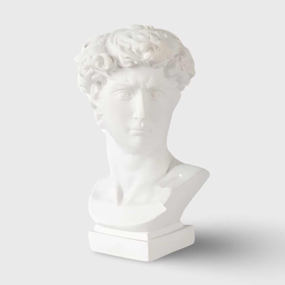 Mythischer Blumentopf - Griechischer Kopf Übertopf - Gesicht Pflanztopf - Griechischer Kopf Statue
