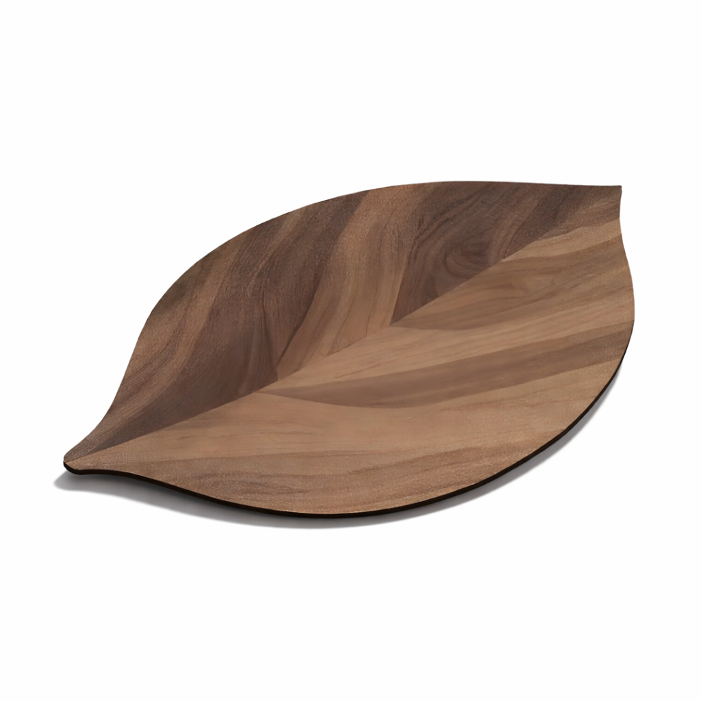 Natürliche Blatt Badezimmermatte - Wasserabsorbierend und Rutschfest für Duschen und Waschbecken, Oval, 2100 g/m²