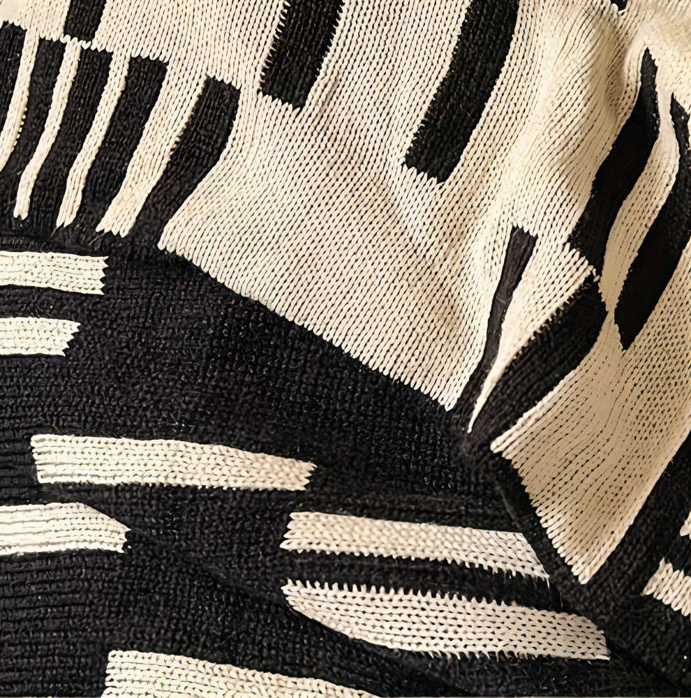 Neutral Dash Plaid - Schwarz Beige Acryl Fleece Blanket - Strick Bett Throw