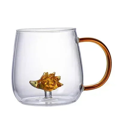 Niedliche Cartoon Tierform Tasse - Hochwertiges Borosilikatglas für Kaltgetränke, 1 Stück 10