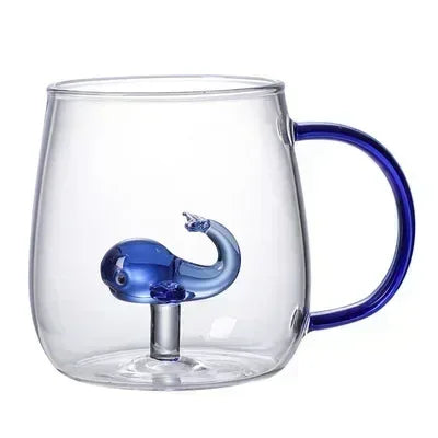 Niedliche Cartoon Tierform Tasse - Hochwertiges Borosilikatglas für Kaltgetränke, 1 Stück 17