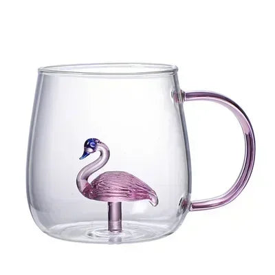 Niedliche Cartoon Tierform Tasse - Hochwertiges Borosilikatglas für Kaltgetränke, 1 Stück 18