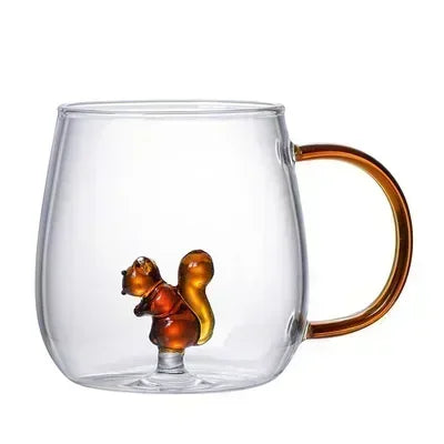 Niedliche Cartoon Tierform Tasse - Hochwertiges Borosilikatglas für Kaltgetränke, 1 Stück 19