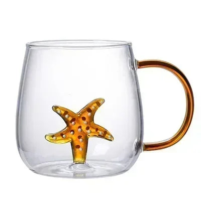 Niedliche Cartoon Tierform Tasse - Hochwertiges Borosilikatglas für Kaltgetränke, 1 Stück 7
