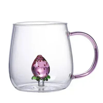 Niedliche Cartoon Tierform Tasse - Hochwertiges Borosilikatglas für Kaltgetränke, 1 Stück 9