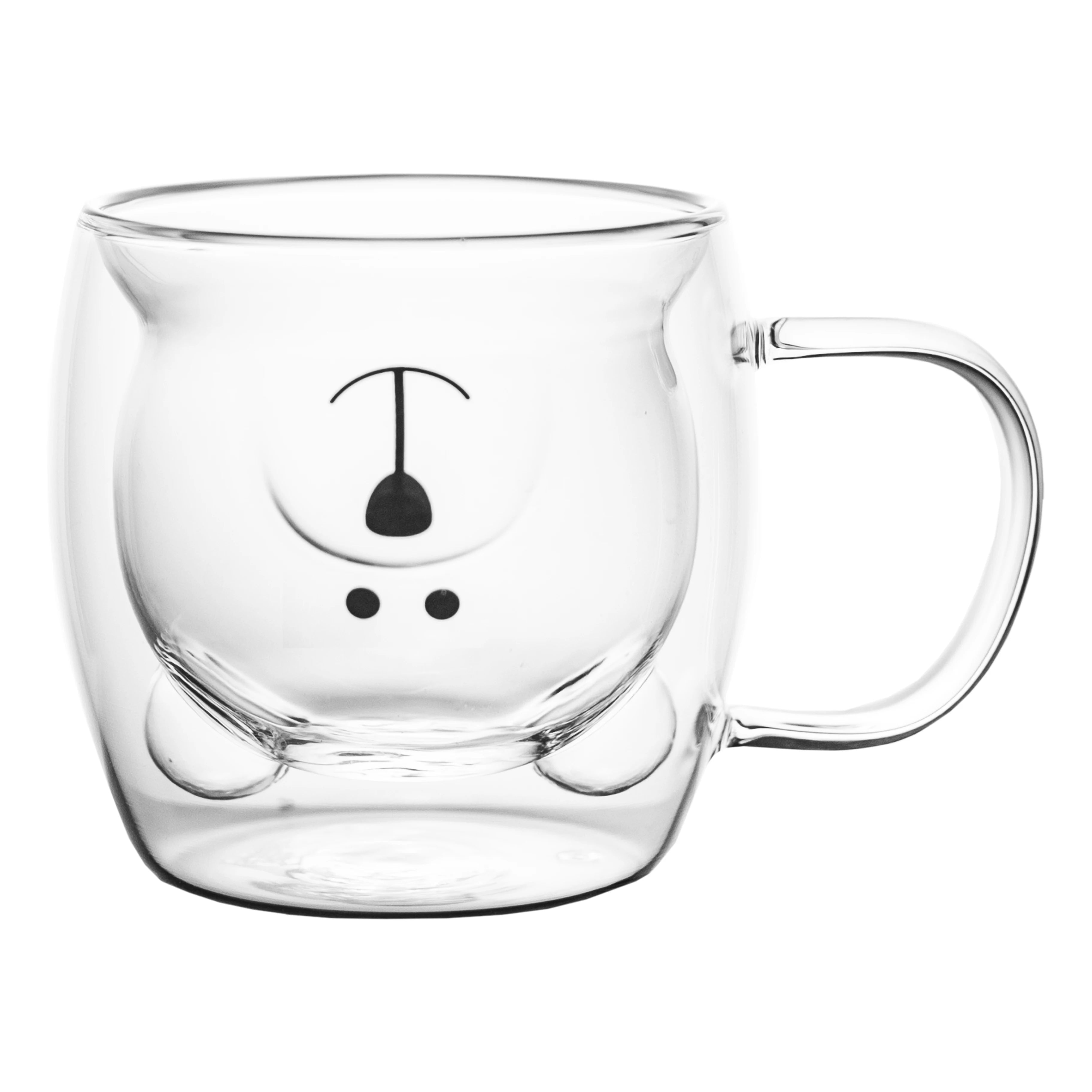 Niedliche Doppelwandige Kaffeetasse - Borosilikatglas mit Bärenmotiv für Eiskaffee und Milchtee 6