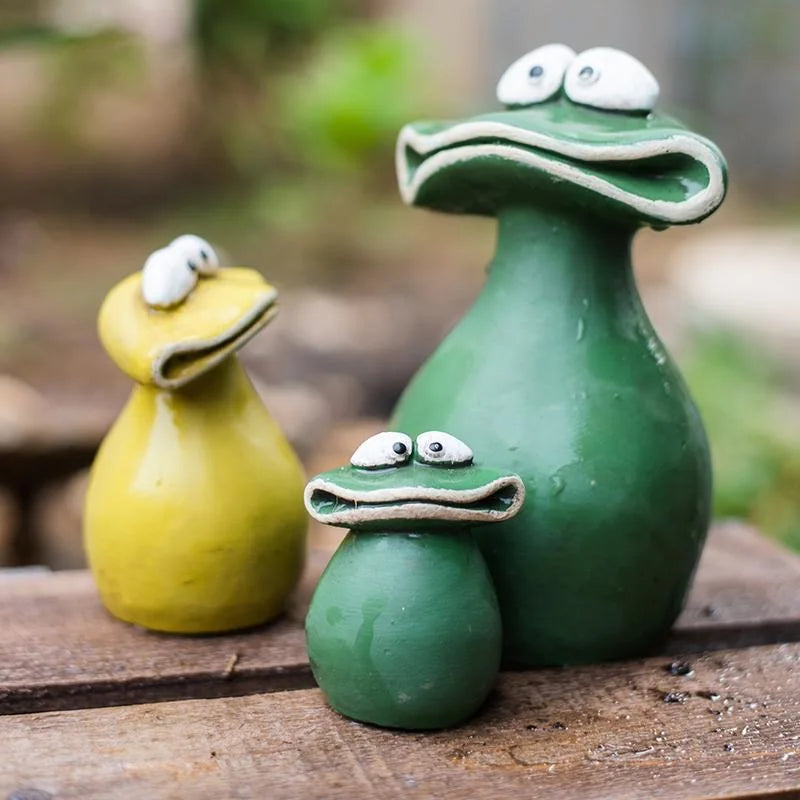 Niedlicher Frosch Garten Ornament - Kreatives Tierdesign für Hof und Garten 0