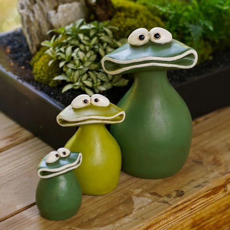 Niedlicher Frosch Garten Ornament - Kreatives Tierdesign für Hof und Garten 3