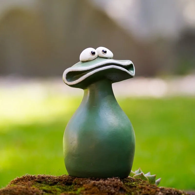 Niedlicher Frosch Garten Ornament - Kreatives Tierdesign für Hof und Garten 4