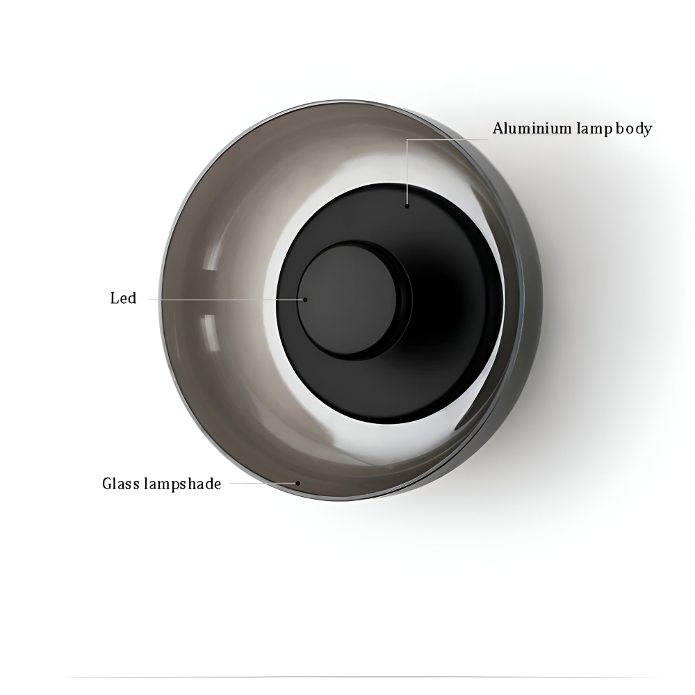 NordBowl Wandleuchte - Rund Nordic Lighting - Glasschale Wandlampe