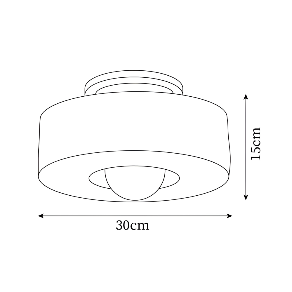 Nordische Deckenleuchte - LED Runde Licht Decke - Harz Semi Flush Beleuchtung