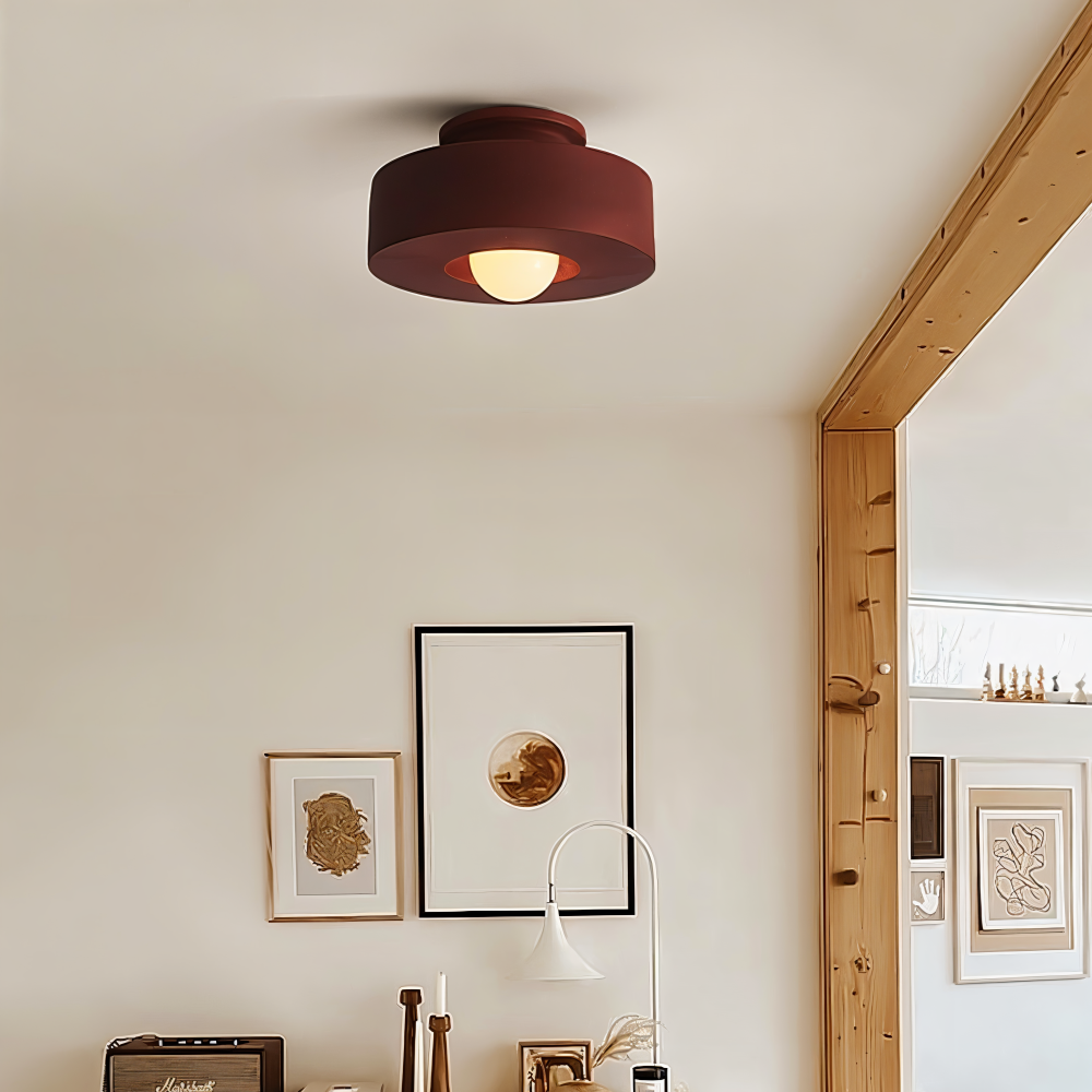 Nordische Deckenleuchte - LED Runde Licht Decke - Harz Semi Flush Beleuchtung
