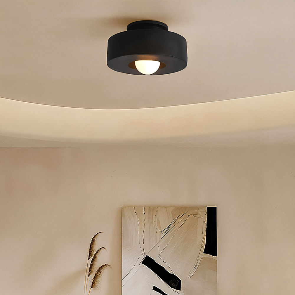 Nordische Deckenleuchte - LED Runde Licht Decke - Harz Semi Flush Beleuchtung