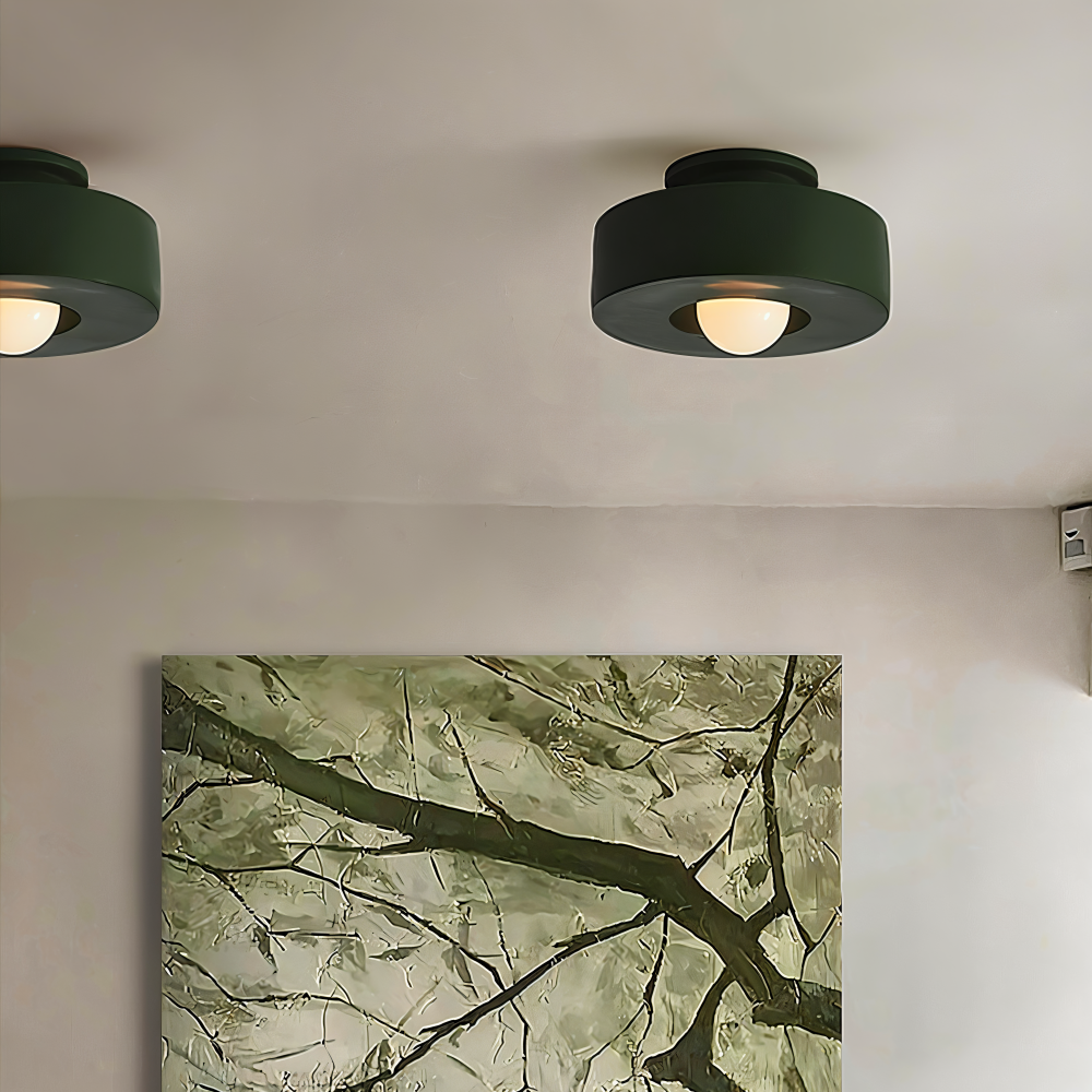 Nordische Deckenleuchte - LED Runde Licht Decke - Harz Semi Flush Beleuchtung