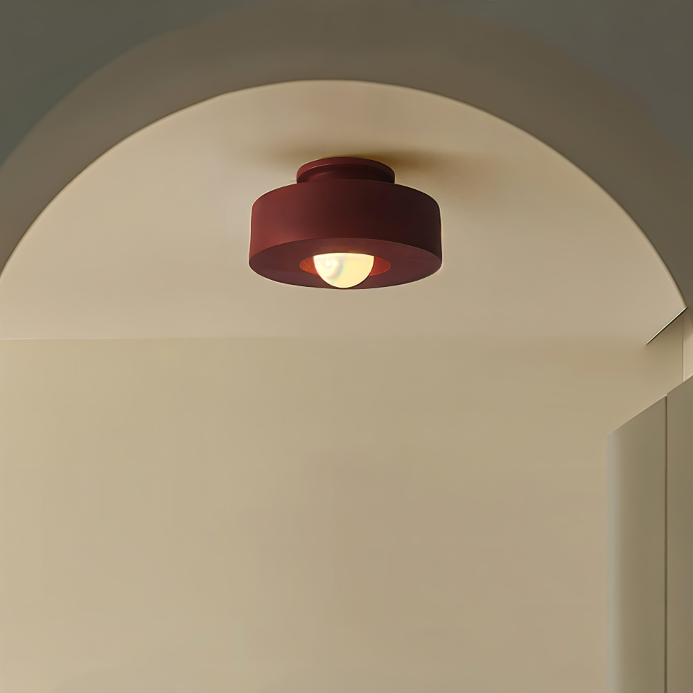 Nordische Deckenleuchte - LED Runde Licht Decke - Harz Semi Flush Beleuchtung