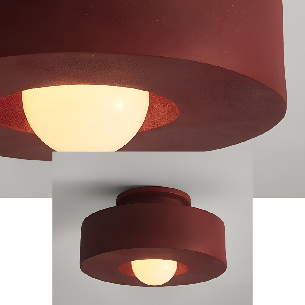 Nordische Deckenleuchte - LED Runde Licht Decke - Harz Semi Flush Beleuchtung