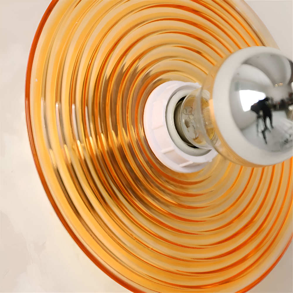 Nordic Ripple - Nordische Corrugated Glass Wandleuchte - Runde Wasser Effekt Ripple Beleuchtung