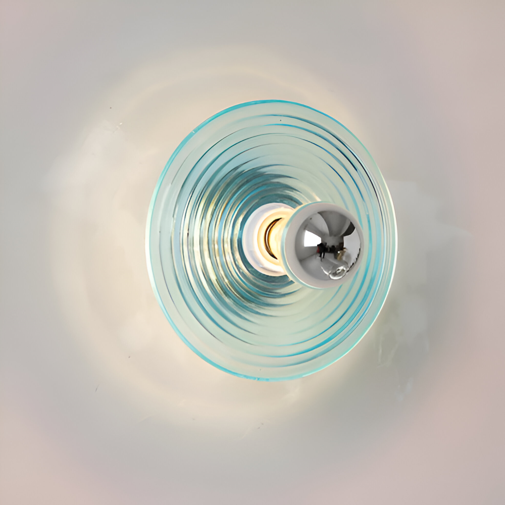 Nordic Ripple - Nordische Corrugated Glass Wandleuchte - Runde Wasser Effekt Ripple Beleuchtung