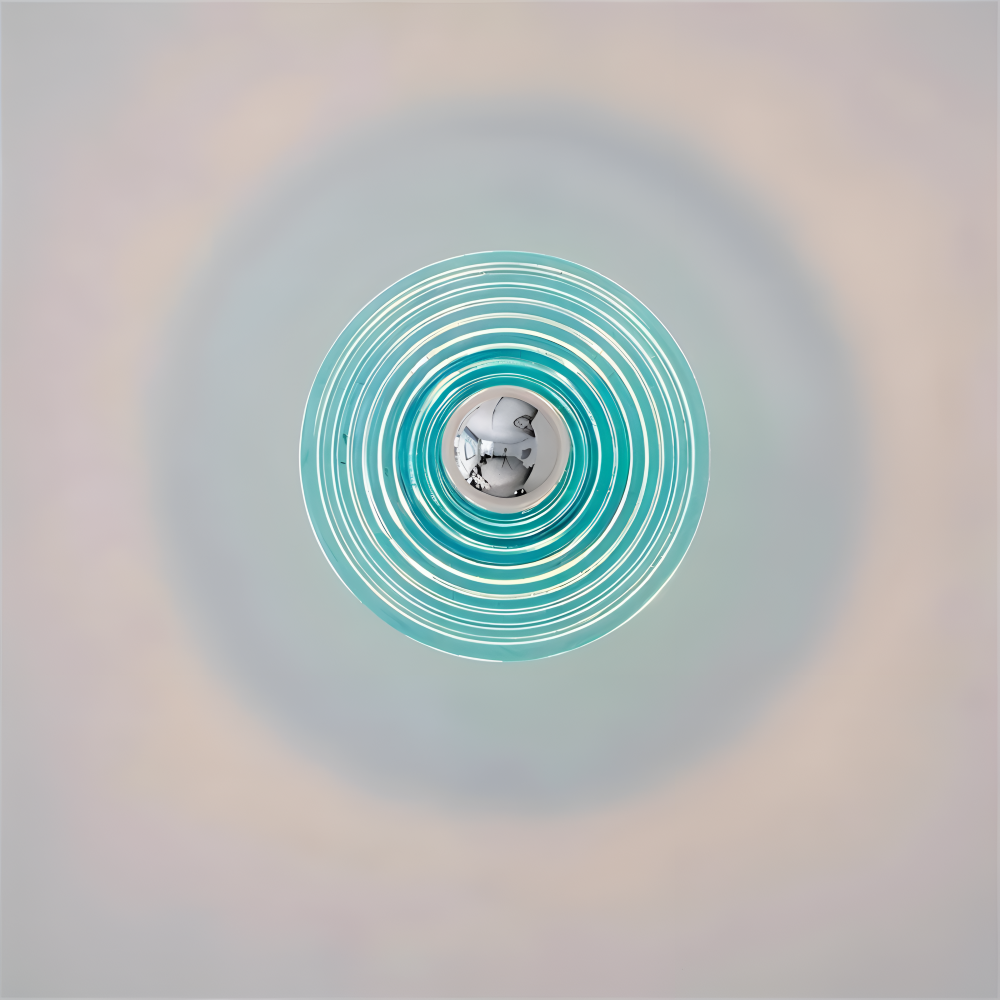 Nordic Ripple - Nordische Corrugated Glass Wandleuchte - Runde Wasser Effekt Ripple Beleuchtung