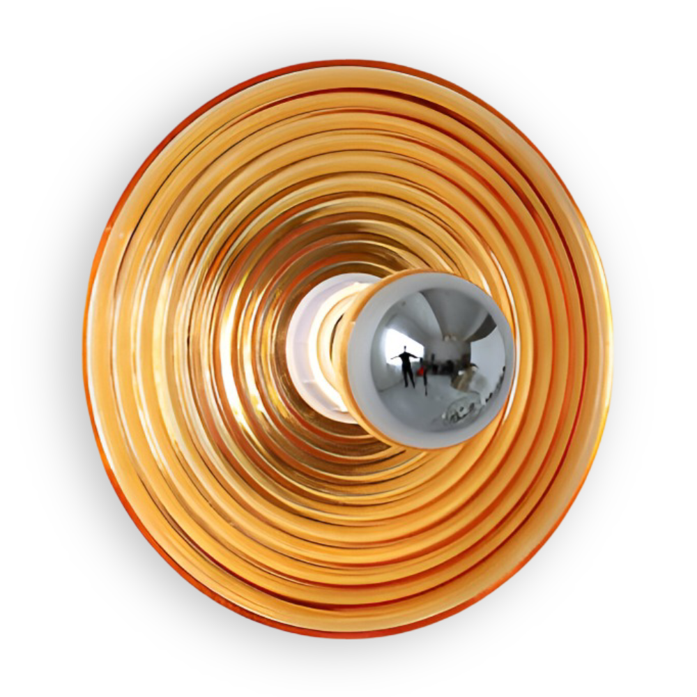 Nordic Ripple - Nordische Corrugated Glass Wandleuchte - Runde Wasser Effekt Ripple Beleuchtung