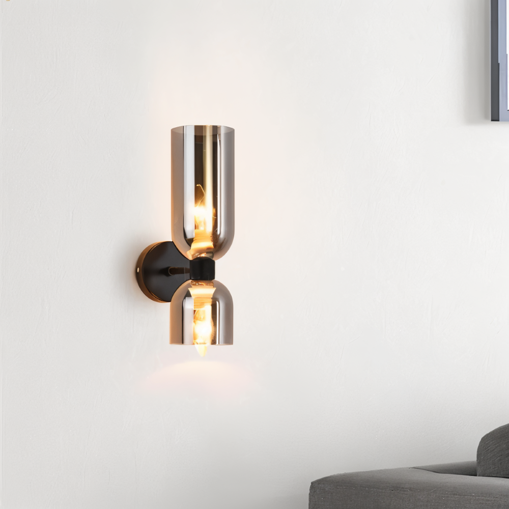 Nordic Updown Wandleuchte - Glas Wandleuchte - Flur Wandleuchte Design - Moderne Wandleuchten LED