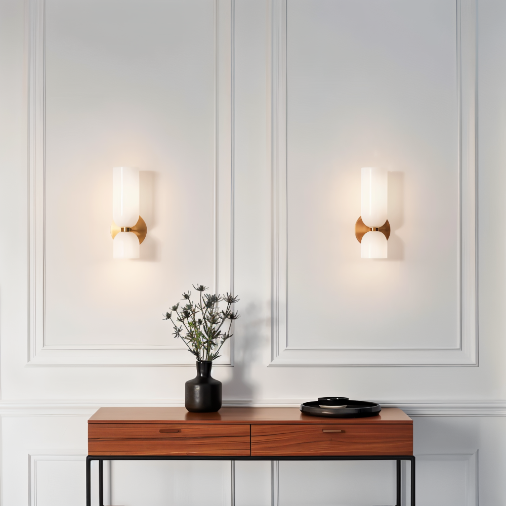 Nordic Updown Wandleuchte - Glas Wandleuchte - Flur Wandleuchte Design - Moderne Wandleuchten LED
