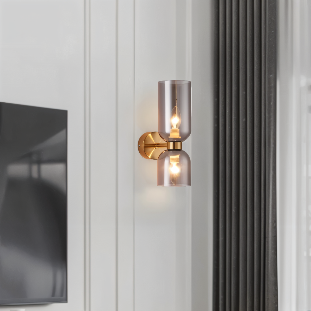 Nordic Updown Wandleuchte - Glas Wandleuchte - Flur Wandleuchte Design - Moderne Wandleuchten LED