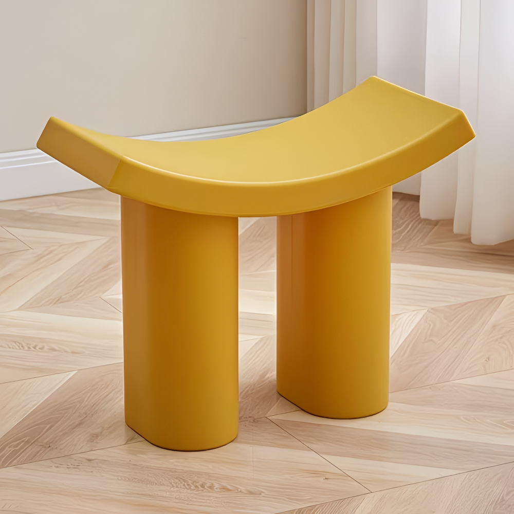 Nordic Contemporary Sitzhocker - Robuster Kunststoff in Bunt für Modernes Wohnambiente