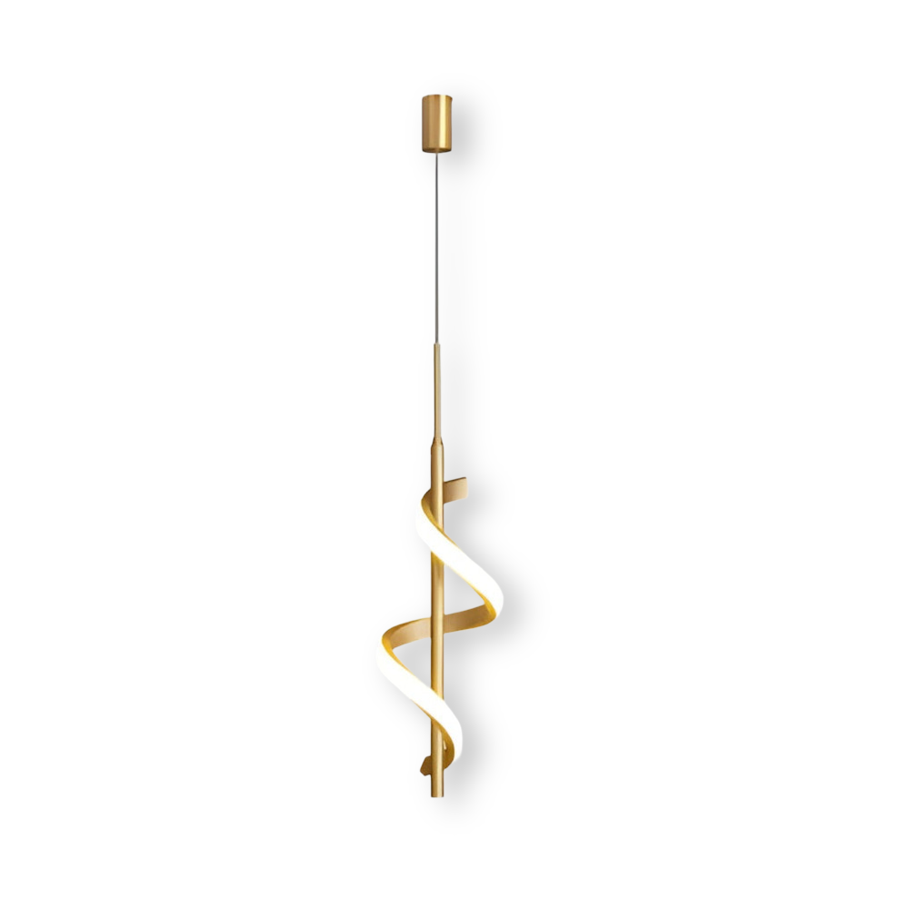 FancyTwirl Kronleuchter- Goldene Spirale Pendelleuchte