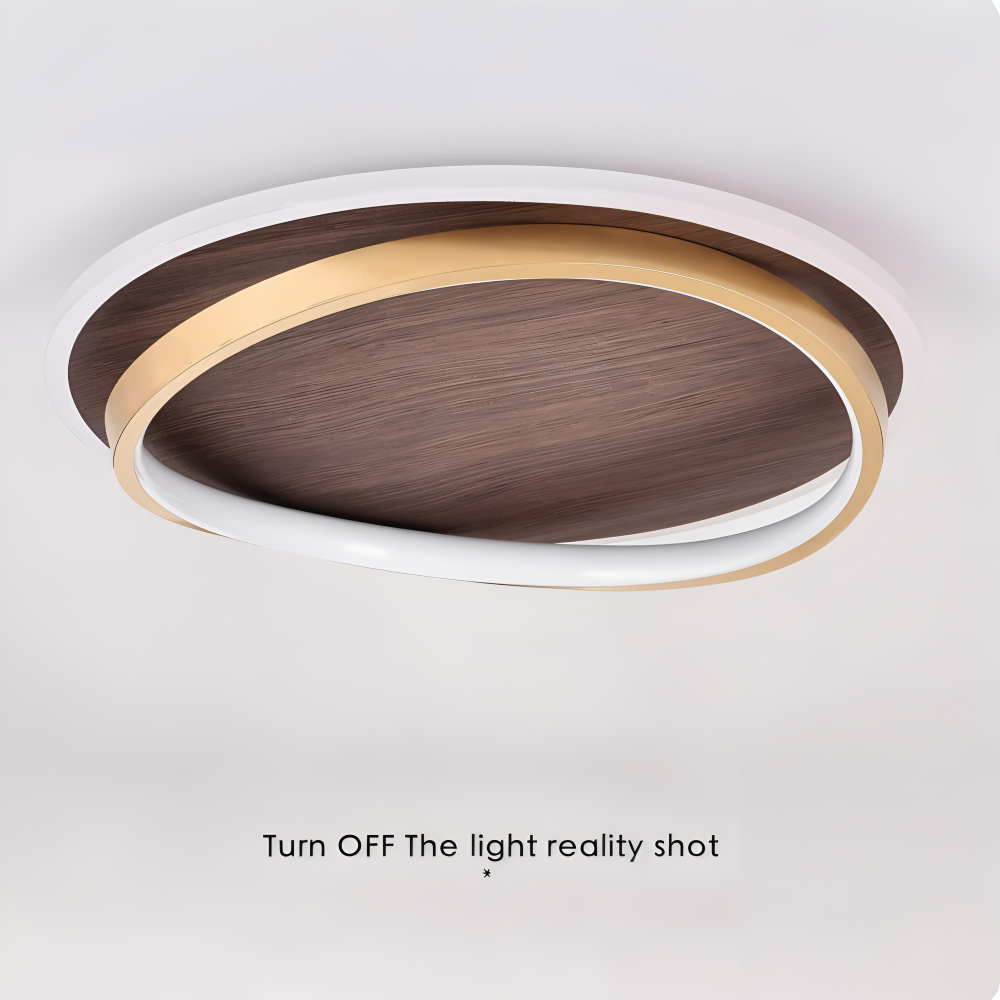 Orb Holz Deckenleuchte - Minimalistische Deckenleuchte - Walnuss Flush Mount Licht