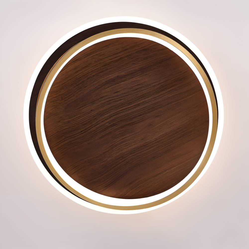Orb Holz Deckenleuchte - Minimalistische Deckenleuchte - Walnuss Flush Mount Licht