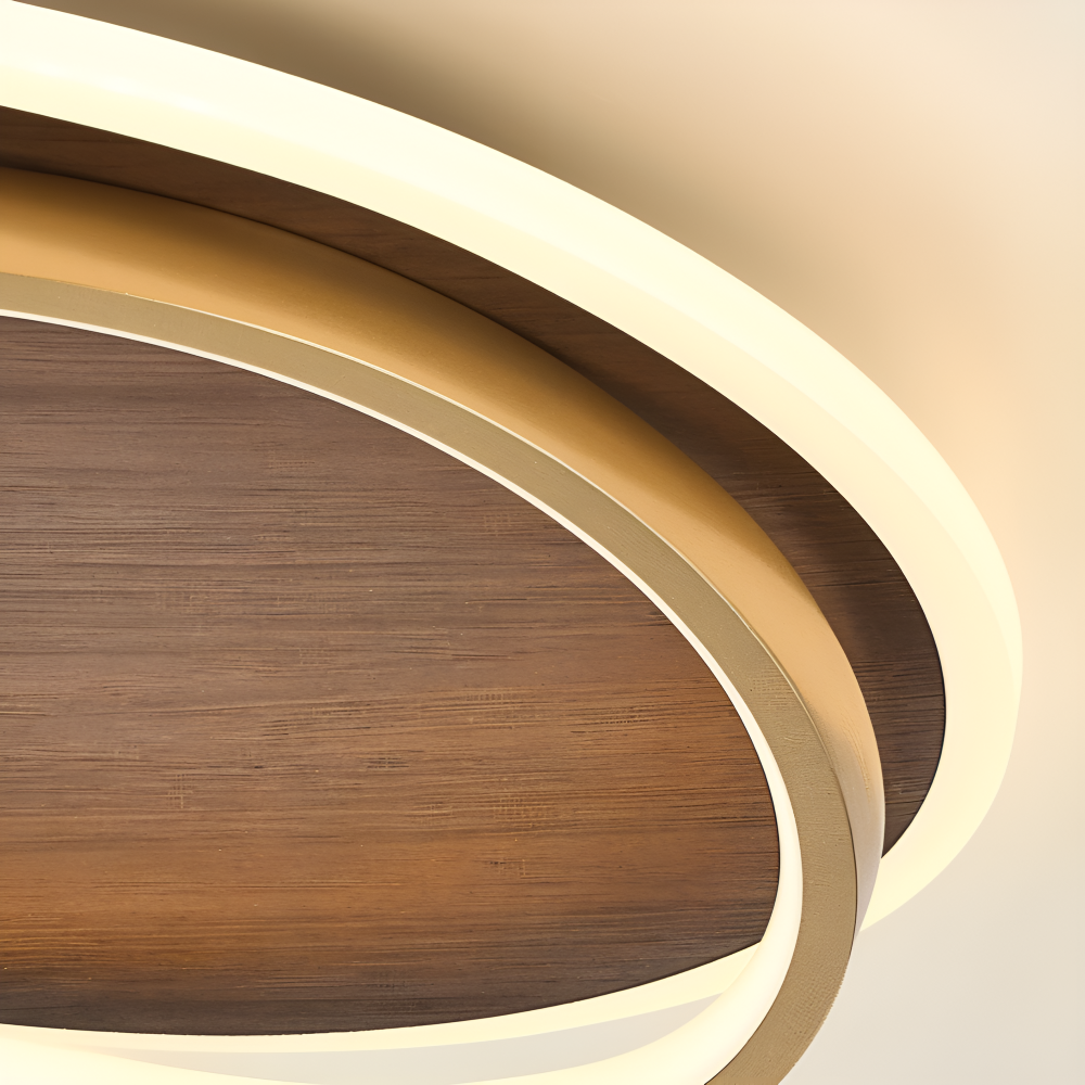 Orb Holz Deckenleuchte - Minimalistische Deckenleuchte - Walnuss Flush Mount Licht