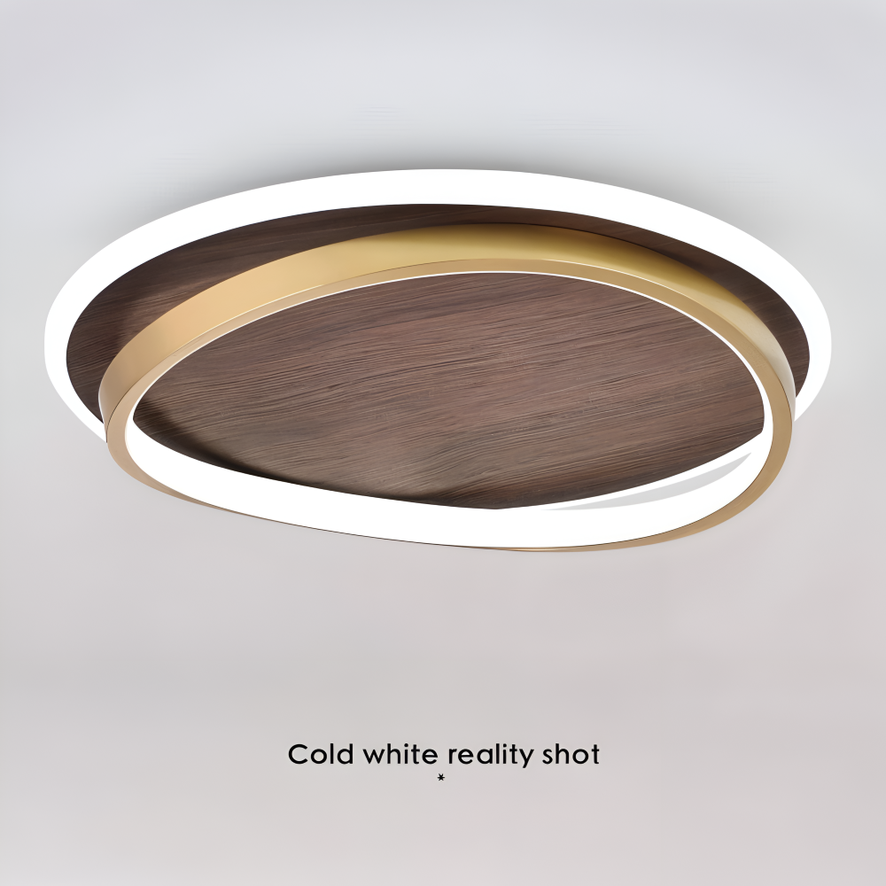 Orb Holz Deckenleuchte - Minimalistische Deckenleuchte - Walnuss Flush Mount Licht