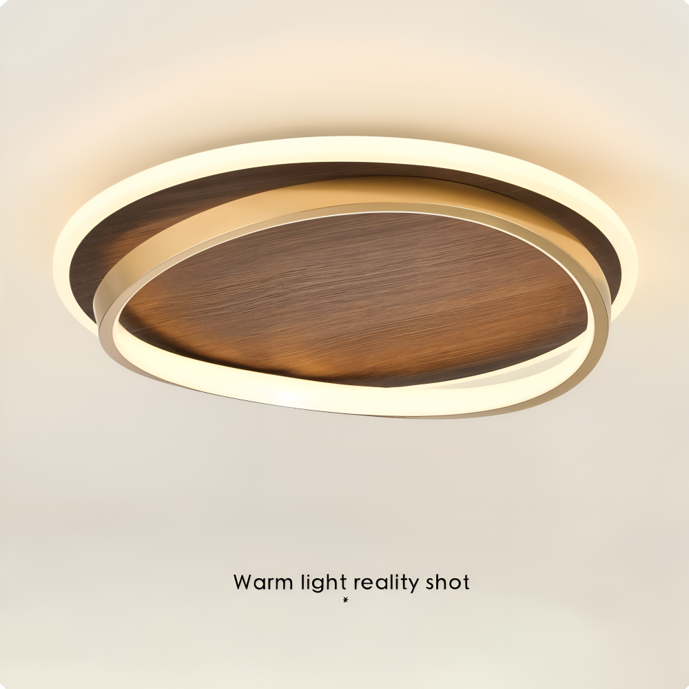 Orb Holz Deckenleuchte - Minimalistische Deckenleuchte - Walnuss Flush Mount Licht
