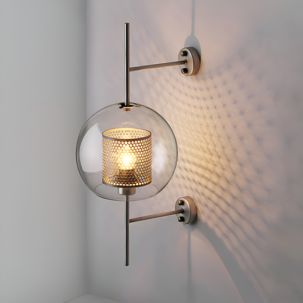 Orbee Wandleuchte - Stilvolle Glas Wandleuchte - Honeycomb Wandleuchte Design - Vintage Wandleuchten LED