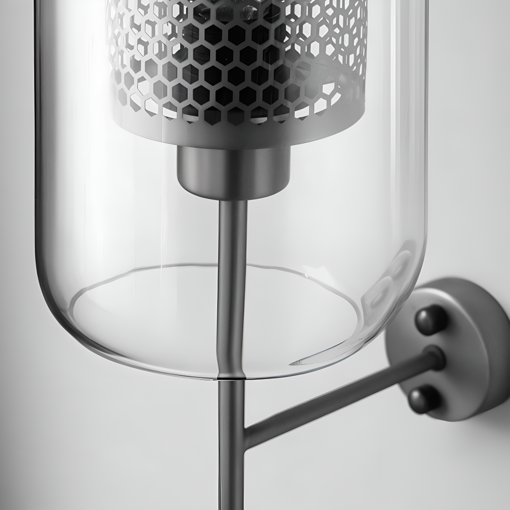 Orbee Wandleuchte - Stilvolle Glas Wandleuchte - Honeycomb Wandleuchte Design - Vintage Wandleuchten LED