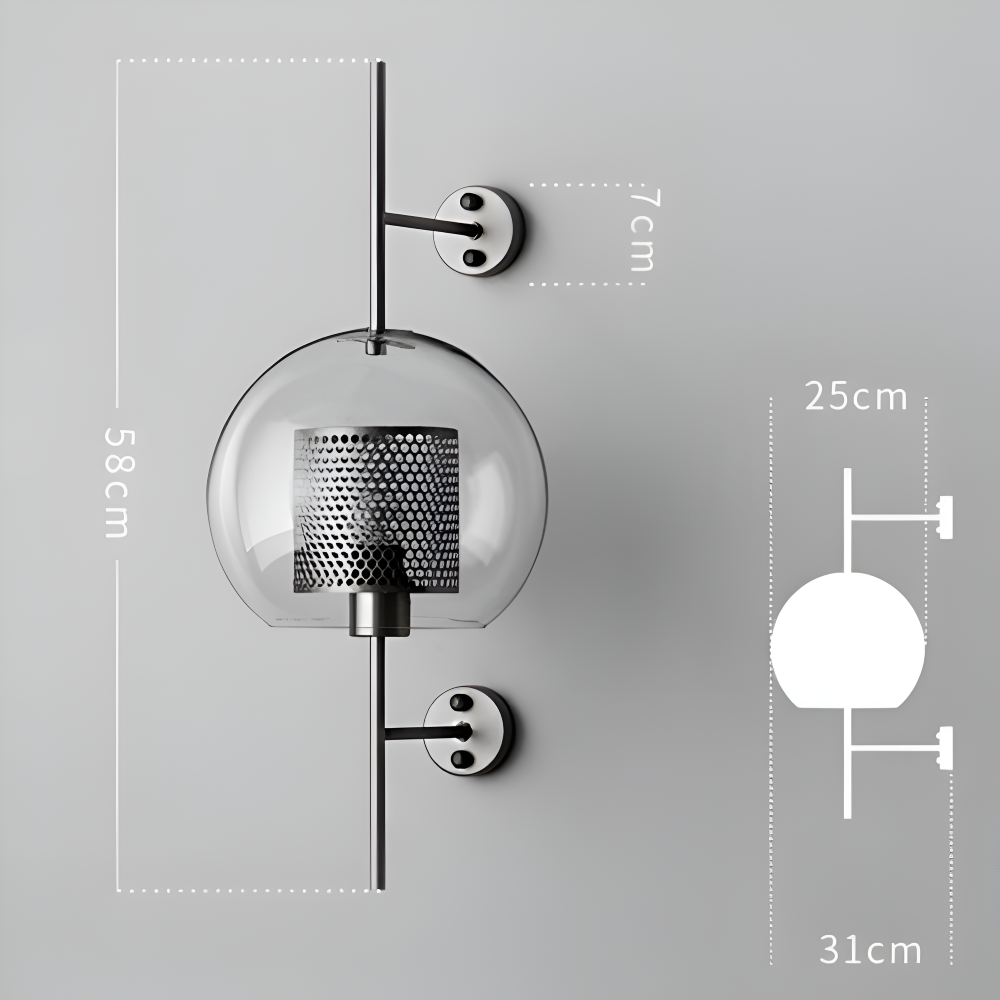 Orbee Wandleuchte - Stilvolle Glas Wandleuchte - Honeycomb Wandleuchte Design - Vintage Wandleuchten LED