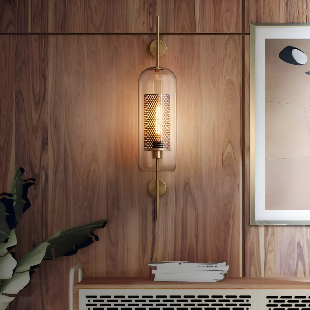 Orbee Wandleuchte - Stilvolle Glas Wandleuchte - Honeycomb Wandleuchte Design - Vintage Wandleuchten LED