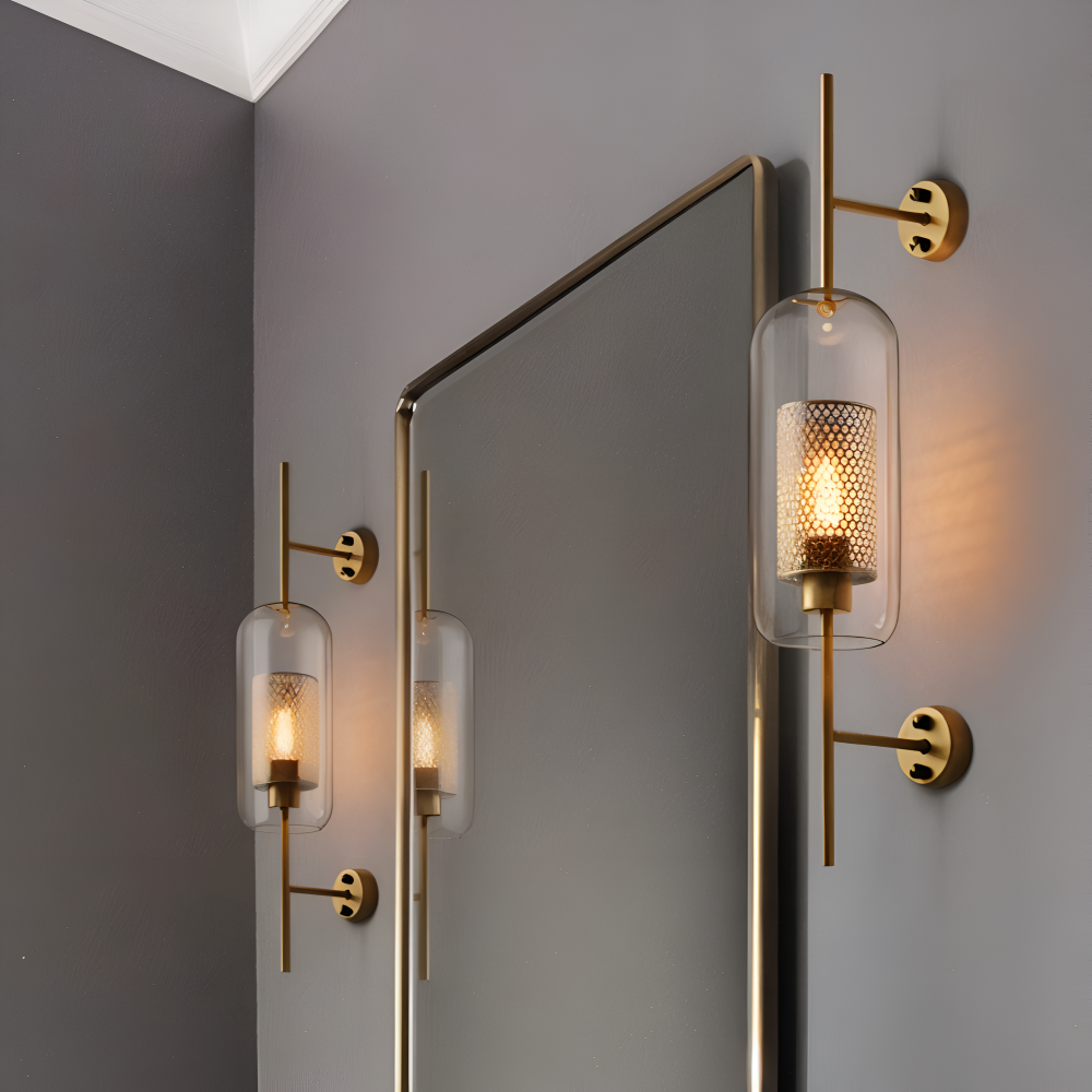 Orbee Wandleuchte - Stilvolle Glas Wandleuchte - Honeycomb Wandleuchte Design - Vintage Wandleuchten LED