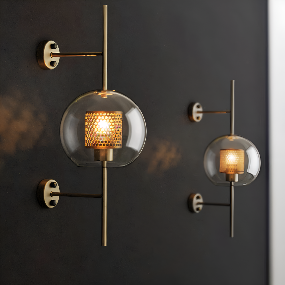 Orbee Wandleuchte - Stilvolle Glas Wandleuchte - Honeycomb Wandleuchte Design - Vintage Wandleuchten LED