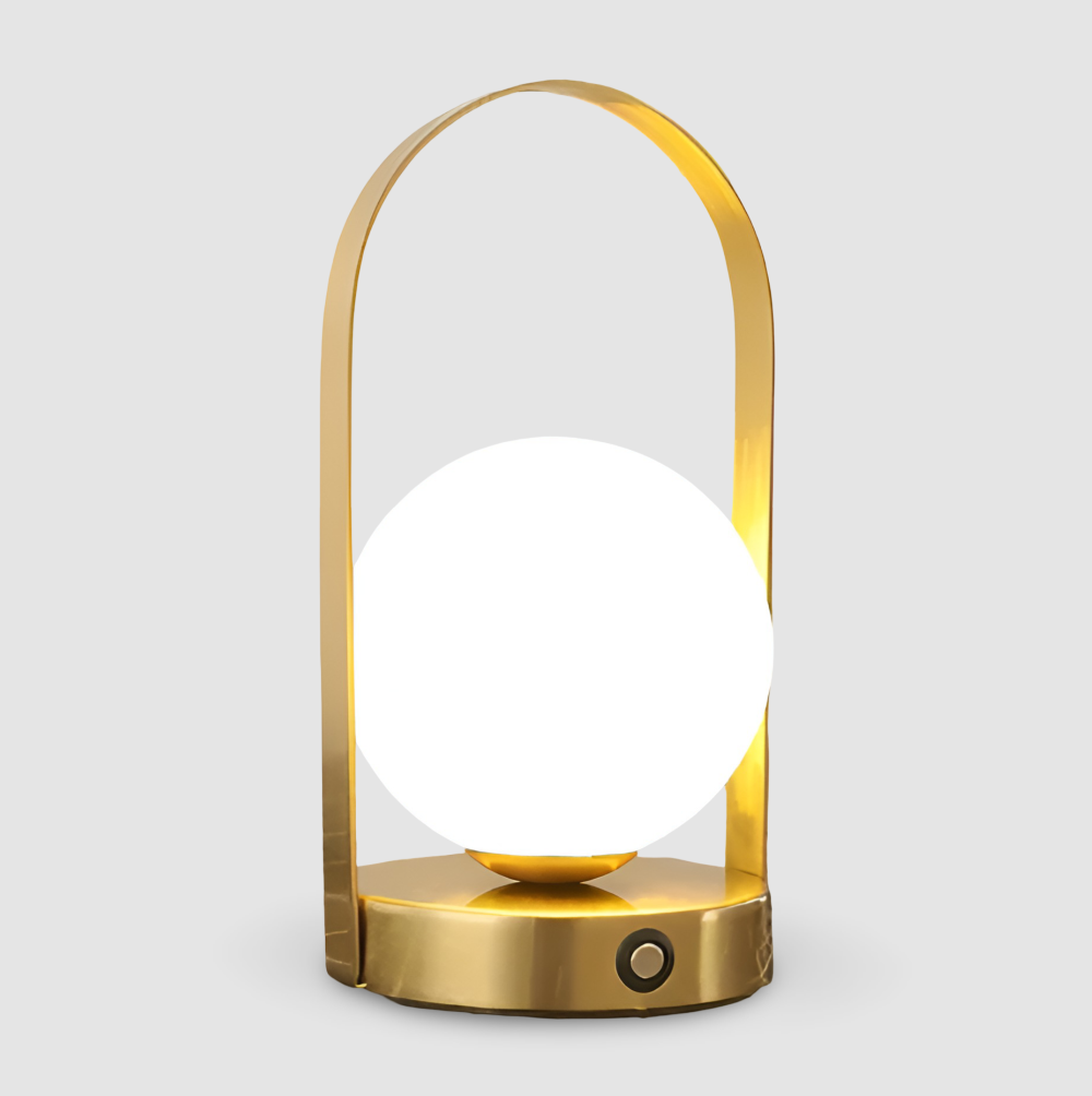 OrbitaLED - Kabellose Orb-Tischlampe - Wiederaufladbar & Rostfrei